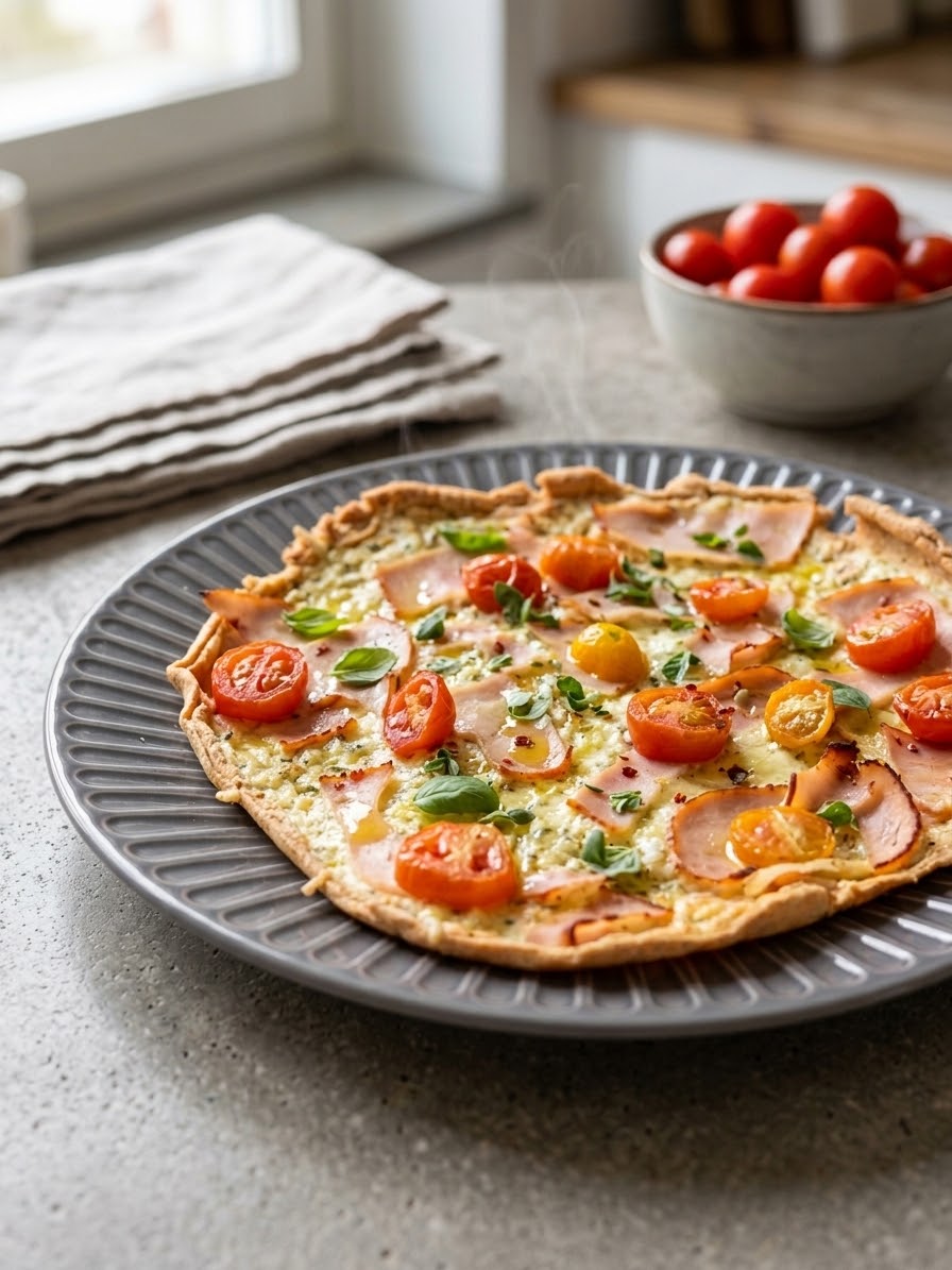 Krispig proteinpizza